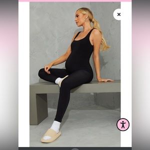 Maternity Black Slinky Jumpsuit size 10 (L)